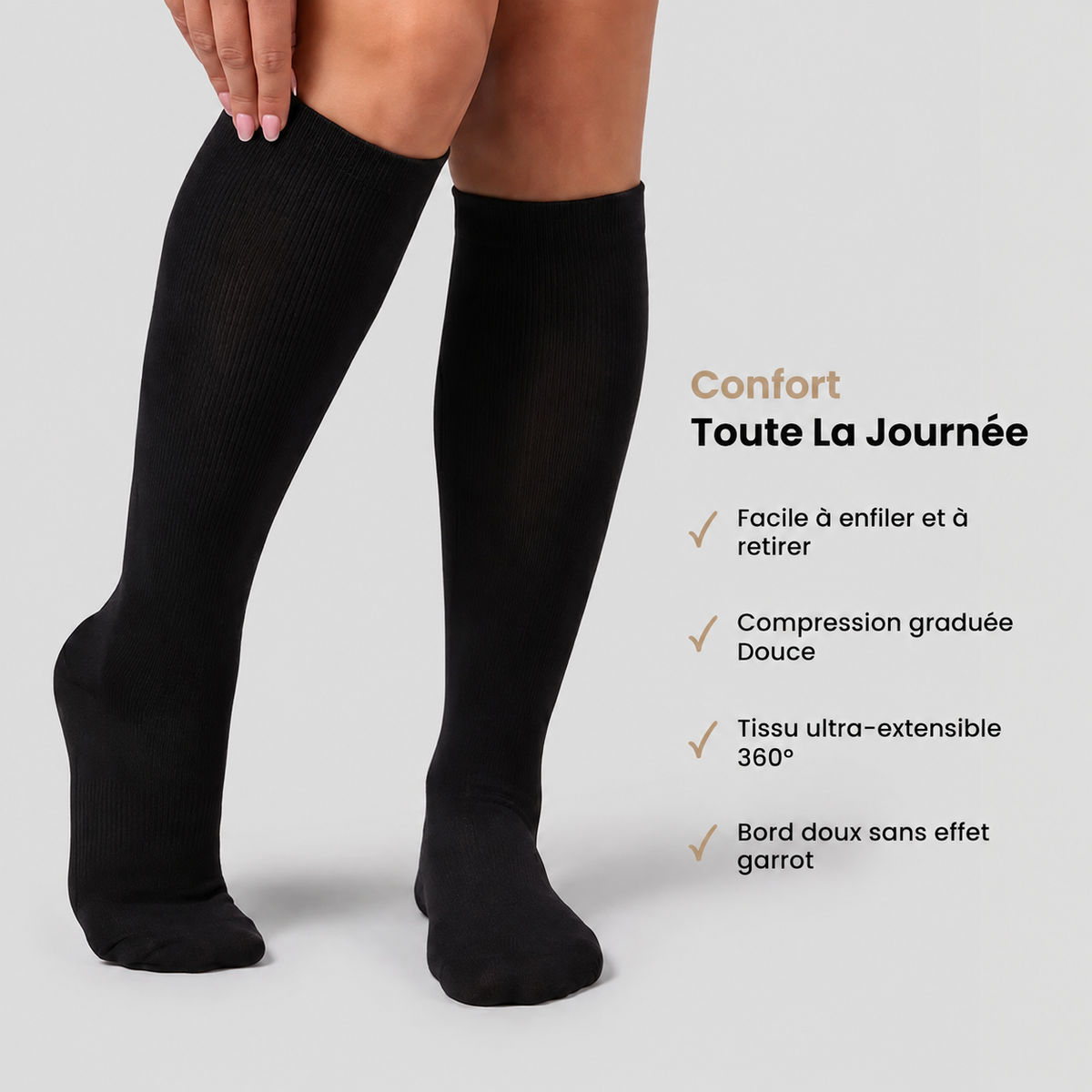 SILIBELLA - Chaussettes de Compression Confortables
