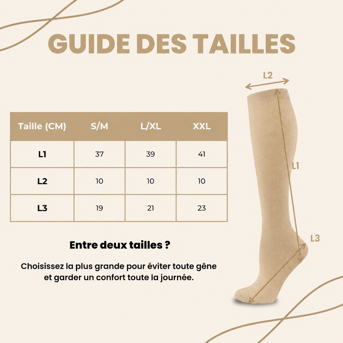 SILIBELLA - Chaussettes de Compression Confortables